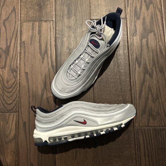 Nike Air Max 97 OG SP x Puerto Rico Sneakers Men's Size 11.5 Siver DH2319-001